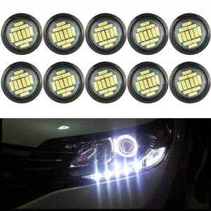 10Pcs 15W 12SMD White Eagle Eye LED Rock DRL Backup Wheel Driving Fog Light - Picture 1 of 11