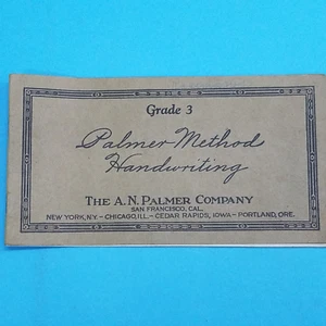 1931 ? Grades Three The Palmer Method Handwriting Book - Imagen 1 de 4