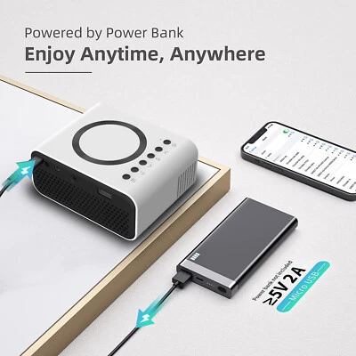 WiFi Video Projector 3000 Lumens 1080P LED Mini Home Theater Cinema Projectors - Image 1 of 4