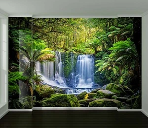 3D Waterfall Tree KE687 Jesus Religion God Wallpaper Mural Self-adhesive US Bea - Picture 1 of 11