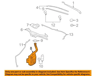 Used Washer Fluid Reservoir fits: 2008 Chevrolet Cobalt  Grade A - Imagem 1 de 3