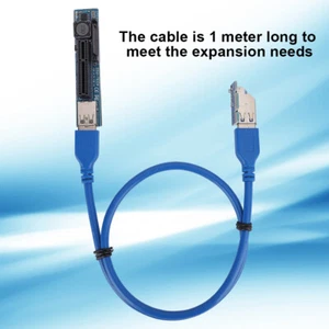 PCI-E 1X to PCI-E4X Extension Cable GPU Extender Riser Adapter Cable 100cm NEW - Photo 1/10