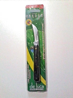 COLTELLO D'INNESTO LAMA A RONCOLA LINEA GARDEN DE LUCA DA 17 CM.