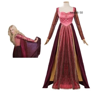 Witch Also Crazy Winifred Costume Dress Halloween Medieval Cosplay Show Costume - Picture 1 of 12