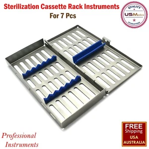 Surgical Sterilization Autoclave Cassette Tray Rack 7 pcs Dental Probes Graceys - Picture 1 of 5