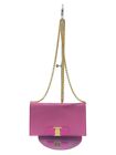 SALVATORE FERRAGAMO Shoulder Bag Pink PNK Leather Gold Chain Vara Ribbon Italy