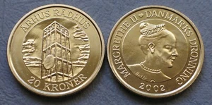 Dinamarca Dinamarca 20 kr coronas 2002 UNC moneda torre de Aarhus - Imagen 1 de 1