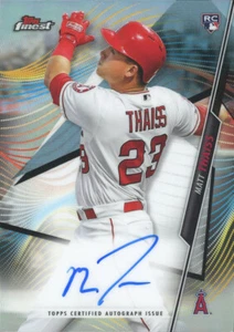 MATT THAISS 2020 Topps Finest AUTO LOS ANGELES ANGELS RC FA-MTH - Picture 1 of 1