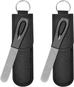 Metal Nail File, with Case 2 Pack, Keychain Nail Files, for Natural, Nails - Picture 1 of 8