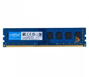 Crucial 8GB 2RX8 PC3L-12800U DDR3 1600MHz 240pin Desktop Memory RAM DIMM NON-ECC - Picture 1 of 4