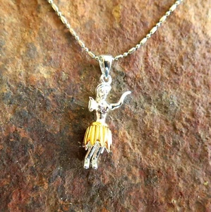 925 Sterling Silver Hula Doll Pendant Hawaiian Jewelry (S) SP49405 - Picture 1 of 2