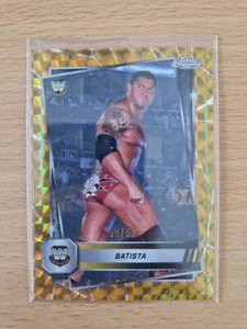 2025 Topps Chrome WWE Batista #43 Gold Geometric Refractor #/50 WWE Legends - Bild 1 von 2