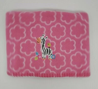 Детское одеяло Nojo Little Bedding с розовыми цветами зеброй отделка для девочки безопасность B69 - Изображение 1 из 4