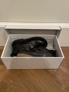 NEU Jungen Schwarz Leder Schulschuhe Angulus Schuhe UK Größe 8,5 UVP £76 EU 26.. - Bild 1 von 4