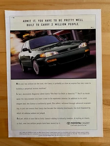 1996 Vintage Print Ad Toyota Camry - Picture 1 of 1