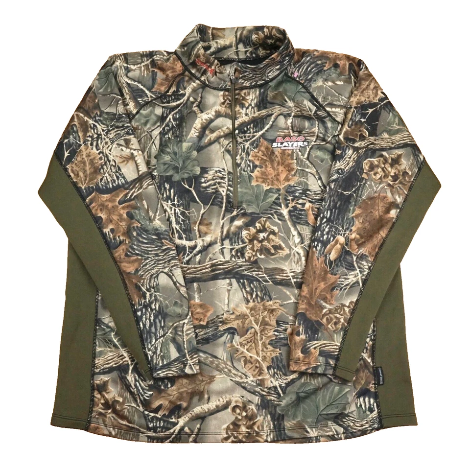 Scentlok 1/2 Zip Pullover Green Fleece XXL 3D Camo Hunting Insulated Base Slayer - Image 1 of 4