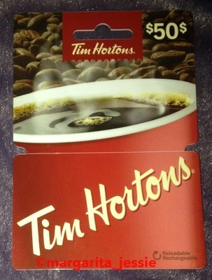TIM HORTONS 2016 GIFT CARD RED CUP HANGER NO VALUE #6122 NEW FD 51497 CANADA - Image 1 of 2