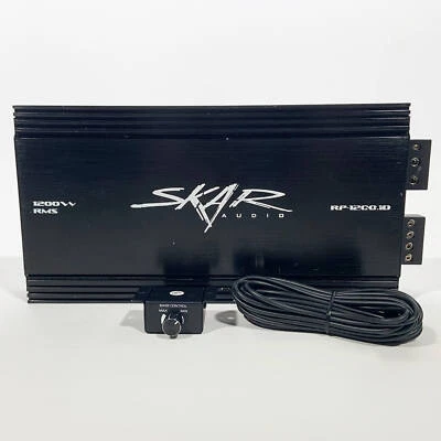 USED SKAR AUDIO RP-1200.1D 1600 WATT MAX POWER CLASS D MONOBLOCK SUB AMPLIFIER - Image 1 of 4