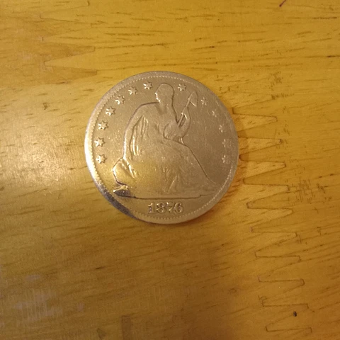 1876 CC LIBERTY HALF DOLLAR SIVER Cover