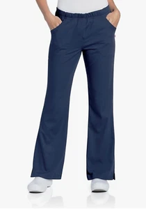 NWT Landau Urbane Ultimate Women's Flare Leg Scrub Pants #9306 Navy LARGE TALL - Picture 1 of 9