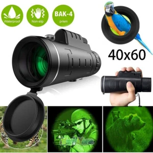 Day Night Vision 40X60 HD Optical Monocular Hunting Camping Hiking Telescope New - Picture 1 of 12