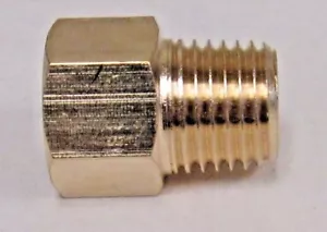 ADAPTADOR DE LATÓN 1/4"" NPT MACHO X 1/4"" BSPP HEMBRA NUEVO - Imagen 1 de 6