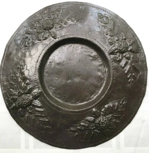 Hand Sculpted Decorative Tray Plate from recycled Metal - Picture 1 of 5