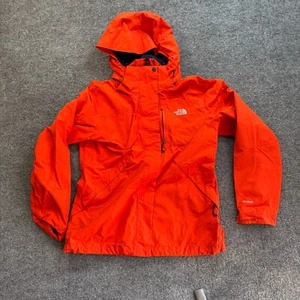 The North Face Jacket Womens M Orange HyVent Full Zip Hooded Nylon Rain Shell - Picture 1 of 14