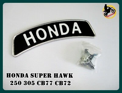 Fit Honda Superhawk 250 305 CB72 CB77 Front Fender Name Plate   (nan1996) - Image 1 of 4