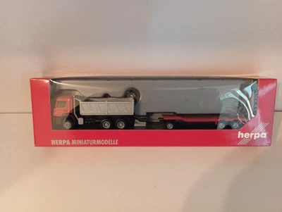 Herpa 151733 MB Axor rote Serie Kipper + 3a. Tieflader in Ovp Neuwertig - Bild 1 von 4
