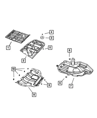 Genuine Mopar Powertrain Skid Plate 52124601AD - Image 1 of 4