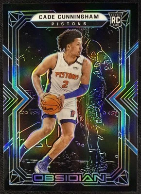 2021-22 Panini Obsidian #151 Cade Cunningham Electric Etch Blue FOTL Rookie #/16 - Image 1 of 2