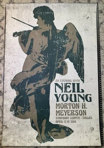 Neil Young Poster Dallas 2014 Official Solo Tour Meyerson Not CSNY Art Angel - Picture 1 of 1