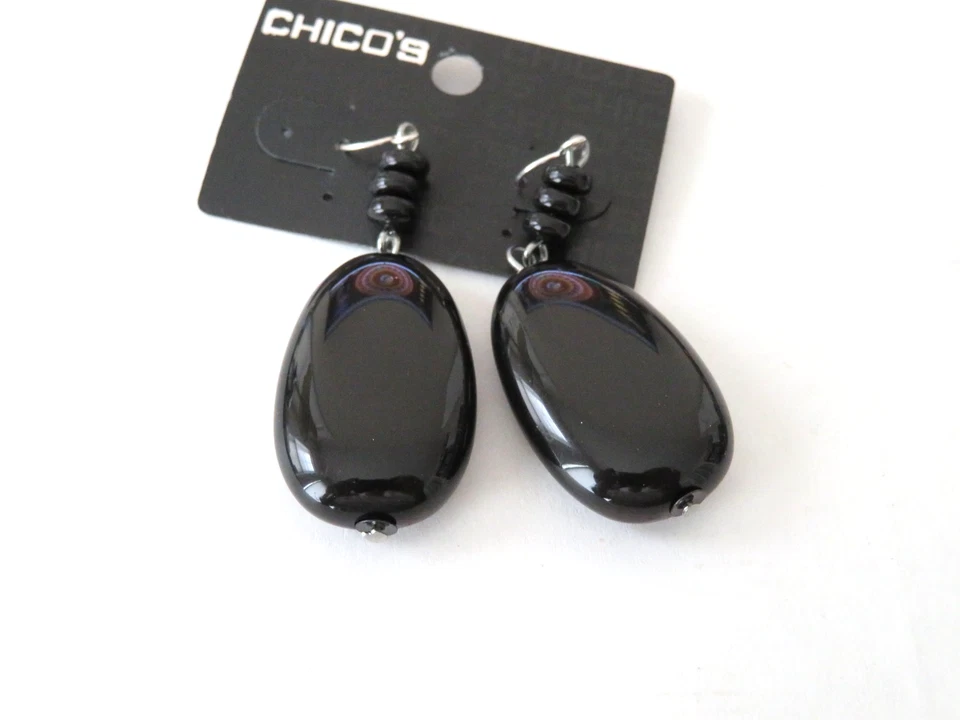 PENDIENTES COLGANTES CHICO'S NEGRO GANCHO Foto 1 de 1