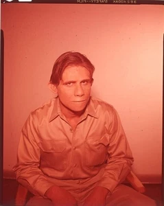 "Prueba de maquillaje transparente original 1968 El planeta de los simios 4x5"" James Brolin" - Imagen 1 de 1