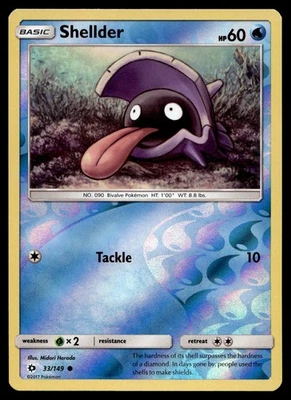 SHELLDER 33/149 COMMON SUN & MOON POKEMON - Image 1 of 4