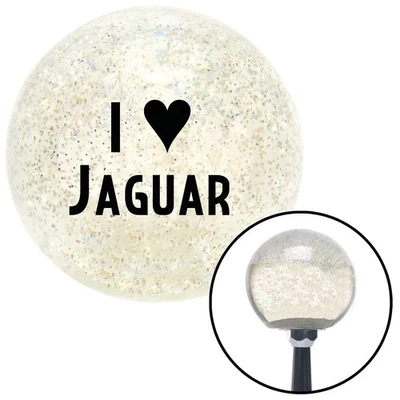 Perilla de cambio de escamas de metal transparente negra I <3 JAGUAR con palanca de cambios automática M16x1.5 Foto 1 de 4