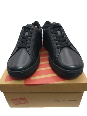 Fitflop Rally Sneaker Womens Ladies All Black Lace Up Trainers NIB Size 3-9