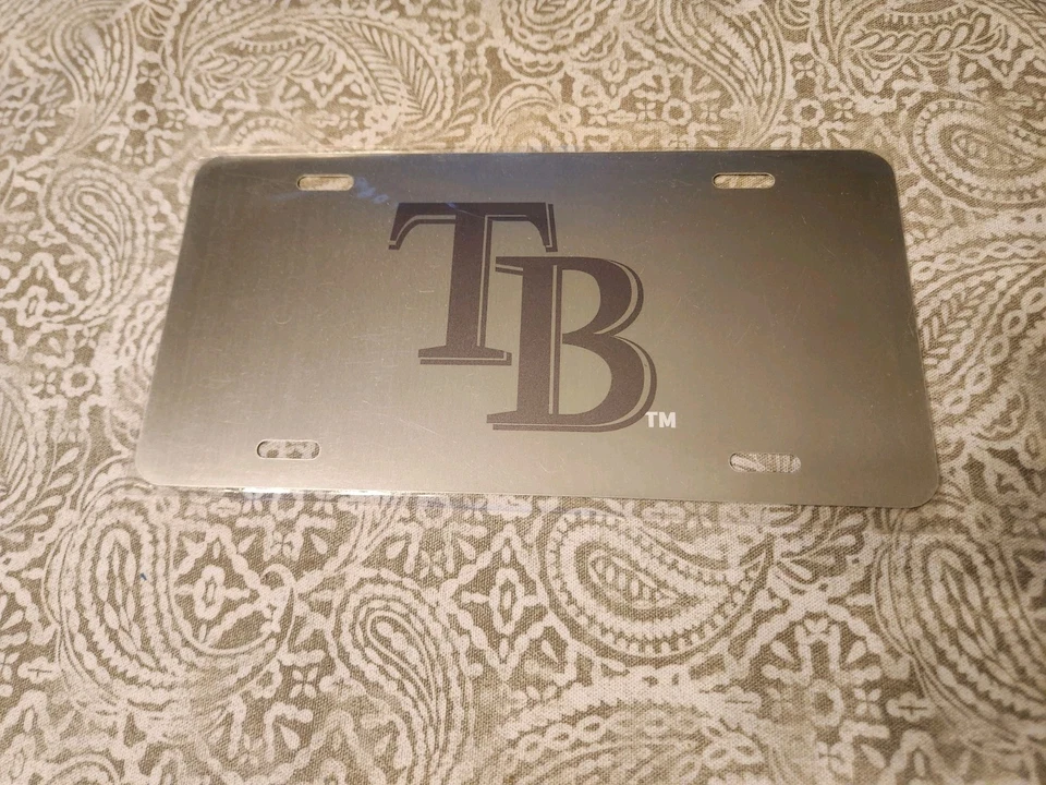 Tampa Bay Devil Rays Baseball MLB Metal Novelty License Plate Silver 6x12 Inches - Image 1 of 1