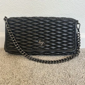 Lug Strut Schultertasche gesteppt Metallic mit Kettenriemen Metallic Schwarz - Bild 1 von 19