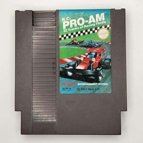 R.C. Cartucho de juego de carreras Pro-Am Nintendo NES 1987 raro contactos limpios limitados
