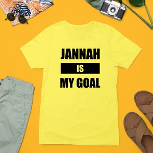 Jannah Is My Tor T-Shirt Islamisches Reminder Muslimisch Faithwear Modest Outfit - Imagen 1 de 24