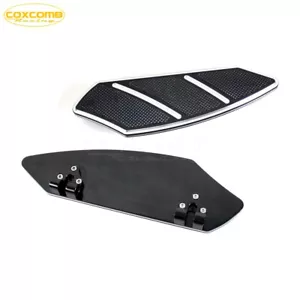 2x estribo delantero negro estribo estribo para Harley Road King Street Glide - Imagen 1 de 7