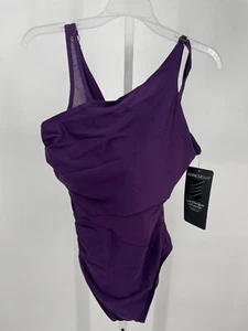 Miraclesuit Womens Network Azura One Piece Swimsuit 16 Sangria Purple 6516624 - Picture 1 of 5