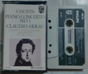 Chopin - Piano Concerto No. 1 Arrau Inbal Philips Holland Cassette paper Label - Picture 1 of 2