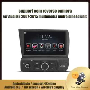 Para Audi R8 V8 V10 2007-2015 Android 9.0 Coche Radio 8" Receptor Estéreo GPS Navegación - Imagen 1 de 7