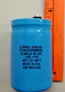 35000 UF 40 VDC CONDENSATORE DUBILIER CORNELL 658-9810-655 NOS - Foto 1 di 3