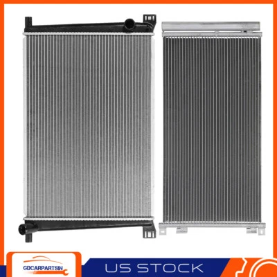 Conjunto de refrigeración de aluminio de radiador y condensador de aire acondicionado para Mini Cooper 2011-2015 Foto 1 de 4