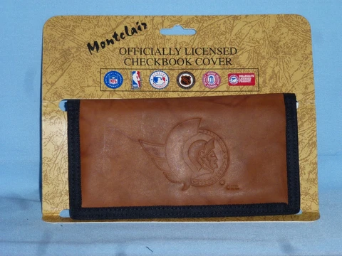 OTTAWA SENATORS  Leather/Nylon CHECKBOOK  New! Cover