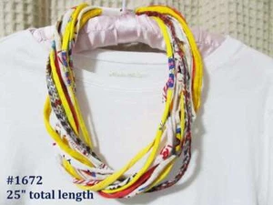 Unique 25" Fabric Necklace w Magnetic Clasp R1672 - Picture 1 of 1